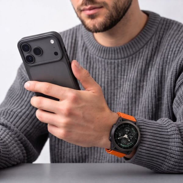 Λουράκι Garmin Fenix 5X / 5X Plus / 6X / 6X Pro / 7X / 8 / 8 Pro / 9 / 9 Pro 51mm Tech-Protect NylonLoop Signal Orange - Image 4