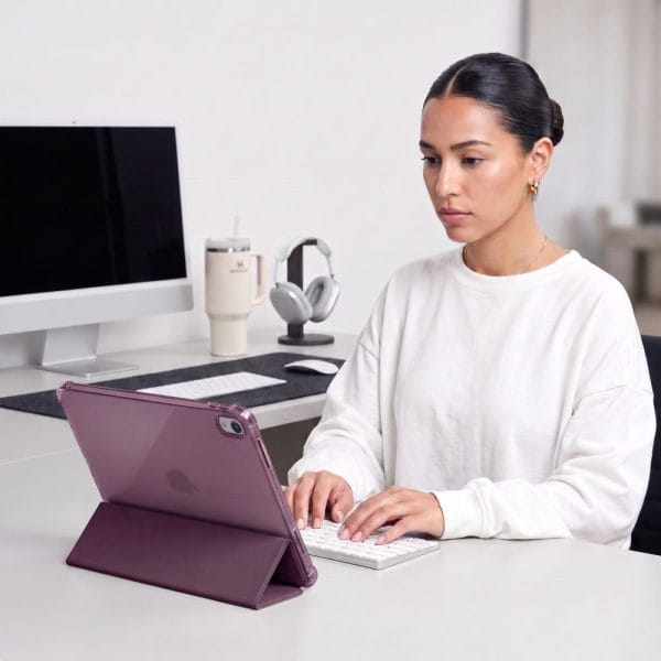 Θήκη iPad 11″ 2025 / 10.9″ 2022 Tech-Protect SC Pen Hybrid Crystal Burgundy - Image 11