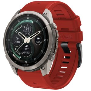 Λουράκι Garmin Fenix 5 / 6 / 6 Pro / 7 / 8 / 8 Pro / E / 9 / 9 Pro 47mm Tech-Protect Silicone Crimson Red