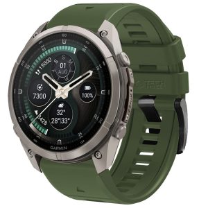 Λουράκι Garmin Fenix 5 / 6 / 6 Pro / 7 / 8 / 8 Pro / E / 9 / 9 Pro 47mm Tech-Protect Silicone Military Green