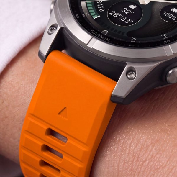 Λουράκι Garmin Fenix 5 / 6 / 6 Pro / 7 / 8 / 8 Pro / E / 9 / 9 Pro 47mm Tech-Protect Silicone Signal Orange - Image 6