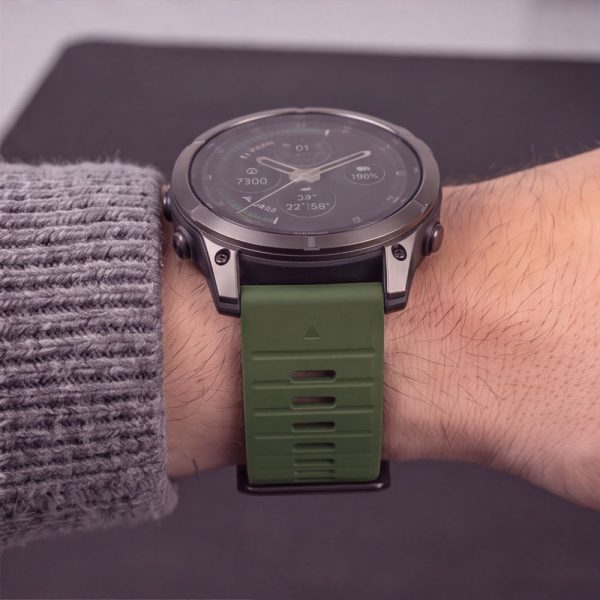 Λουράκι Garmin Fenix 5X / 5X Plus / 6X / 6X Pro / 7X / 8 / 8 Pro / 9 / 9 Pro 51mm Tech-Protect Silicone Military Green - Image 6