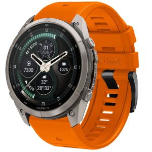 Λουράκι Garmin Fenix 5X / 5X Plus / 6X / 6X Pro / 7X / 8 / 8 Pro / 9 / 9 Pro 51mm Tech-Protect Silicone Signal Orange