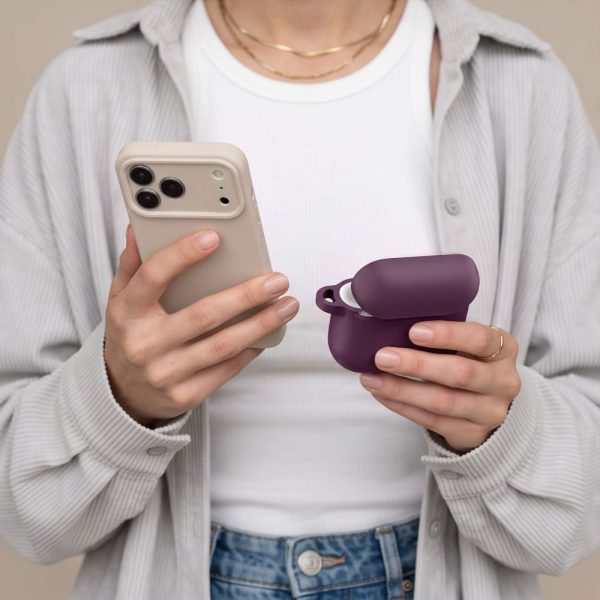 Θήκη Apple AirPods 5 / 4 Tech-Protect Silicone Hook Burgundy - Image 6