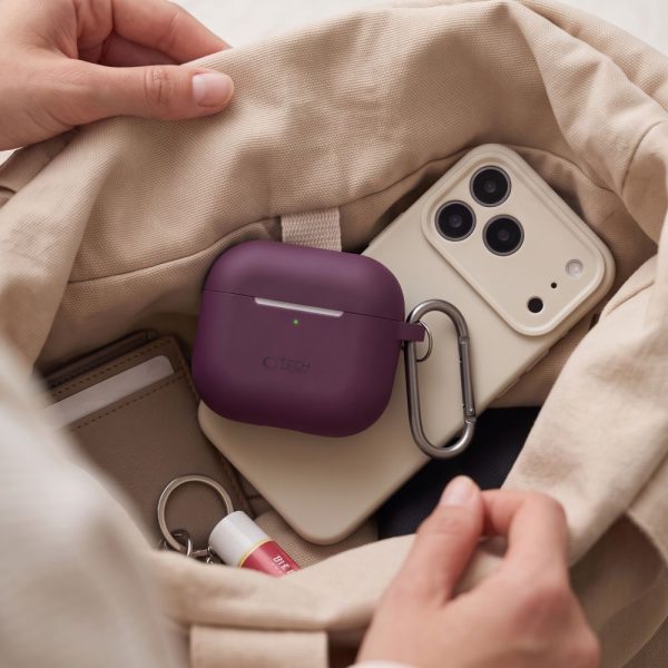 Θήκη Apple AirPods 5 / 4 Tech-Protect Silicone Hook Burgundy - Image 7