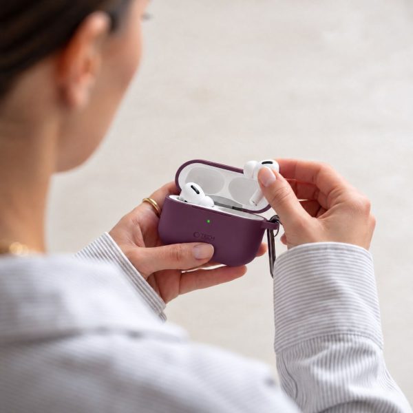Θήκη Apple AirPods Pro 3 Tech-Protect Silicone Hook Burgundy - Image 5