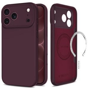 Θήκη iPhone 18 Pro / 17 Pro Tech-Protect Silicone MagSafe Burgundy