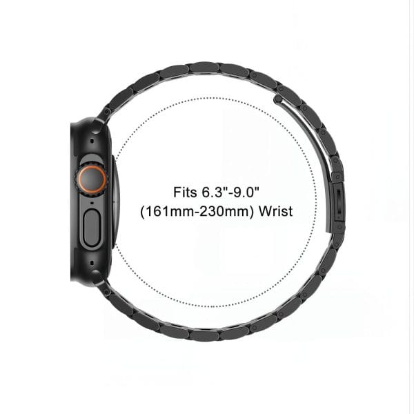 Μεταλλικό Λουράκι Apple Watch 44/45/46/49mm Tech-Protect Stainless Black - Image 4
