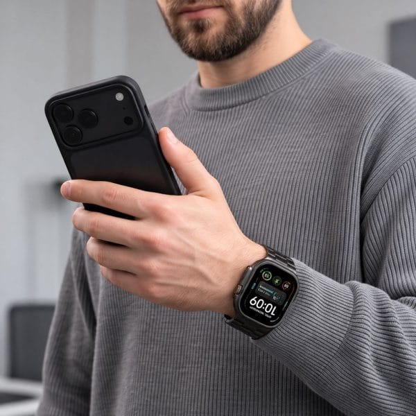 Μεταλλικό Λουράκι Apple Watch 44/45/46/49mm Tech-Protect Stainless Black - Image 5
