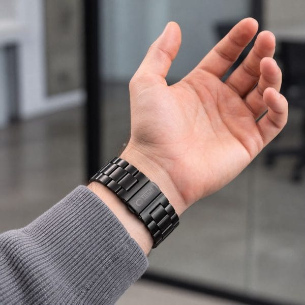 Μεταλλικό Λουράκι Apple Watch 44/45/46/49mm Tech-Protect Stainless Black - Image 6