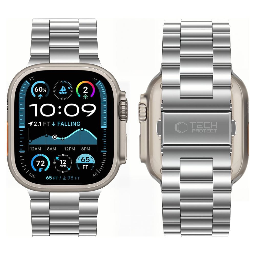 Μεταλλικό Λουράκι Apple Watch 44/45/46/49mm Tech-Protect Stainless Silver - Image 3