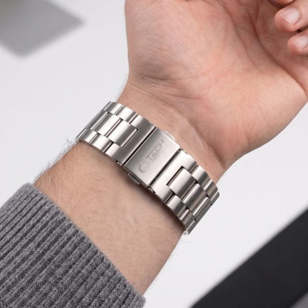 Μεταλλικό Λουράκι Apple Watch 44/45/46/49mm Tech-Protect Stainless Silver - Image 6