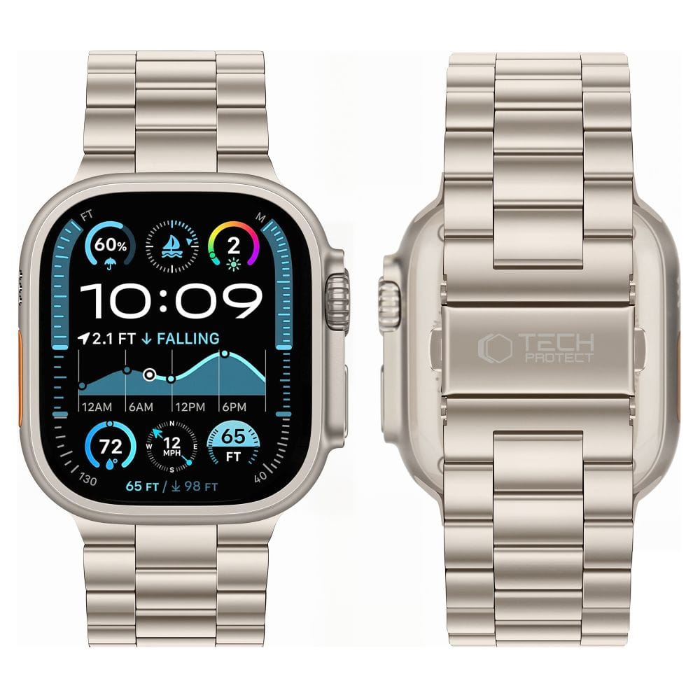 Μεταλλικό Λουράκι Apple Watch 44/45/46/49mm Tech-Protect Stainless Starlight - Image 3
