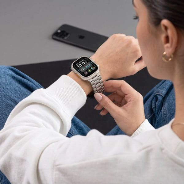 Μεταλλικό Λουράκι Apple Watch 44/45/46/49mm Tech-Protect Stainless Starlight - Image 7