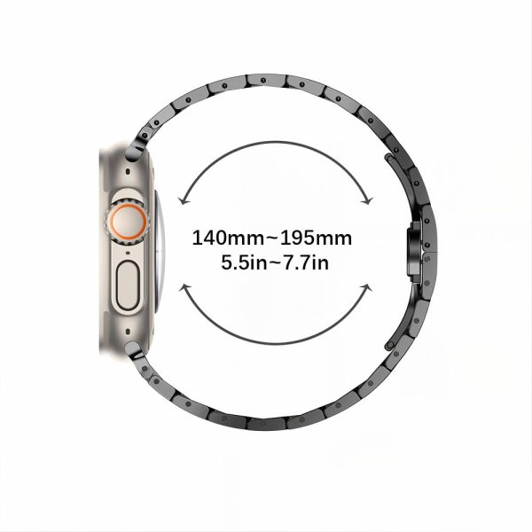 Μεταλλικό Λουράκι Apple Watch 44/45/46/49mm Tech-Protect Stainless Titanium/Orange - Image 4
