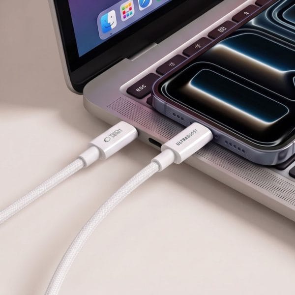 Καλώδιο USB-C σε USB-C Tech-Protect UltraBoost Lite 60W 3A 3m White - Image 6