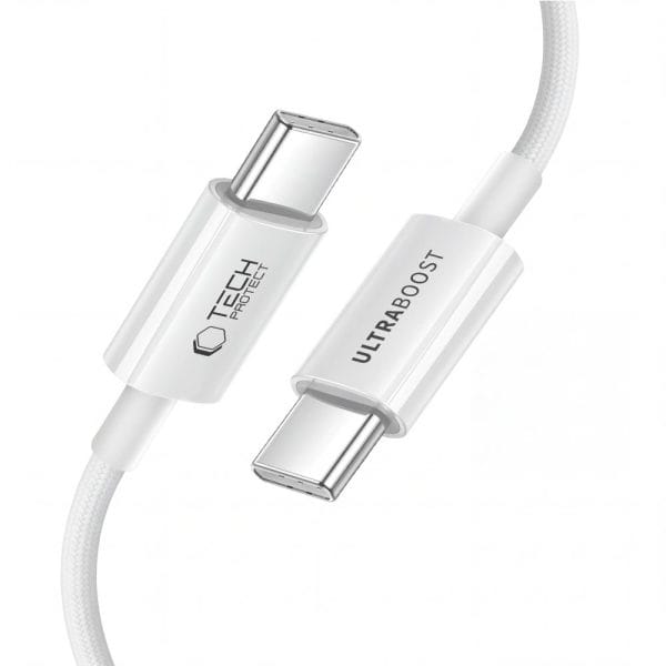 Καλώδιο USB-C σε USB-C Tech-Protect UltraBoost Lite 60W 3A 0.5m White - Image 4