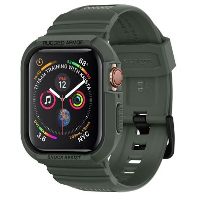 Spigen-Rugged-Armor-Pro-Case-Military-Green-Apple-Watch-Series-4-5-6-SE-44mm-062CS26016